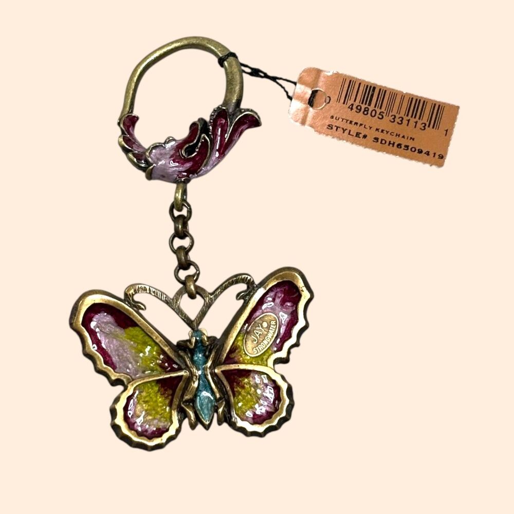 Jay Strongwater Butterfly Keyring